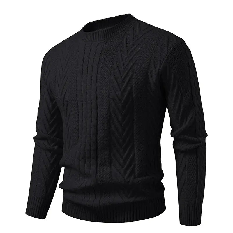 Caden - Slim-Fit Men's Knit Sweater With O-Neck For Casual Autumn And Winter Wear 5