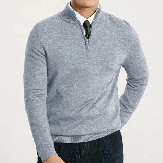 Caden - Slim-Fit Men's Sweater With Half-High Collar For Autumn And Winter 5