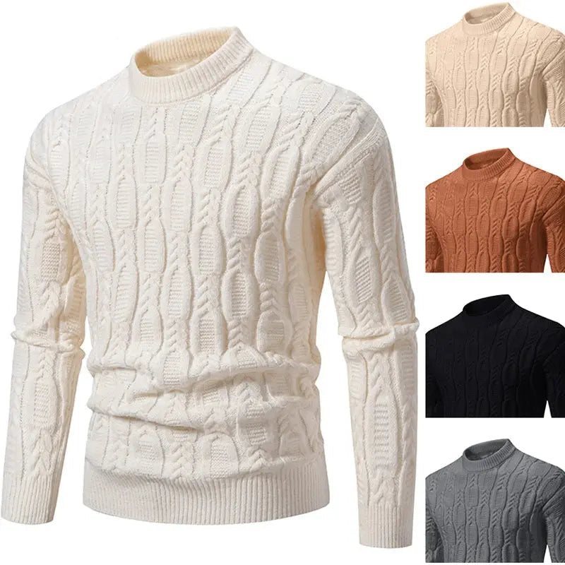 Caden - Soft Men's Sweater With Mock Turtleneck For Casual Autumn Wear 0