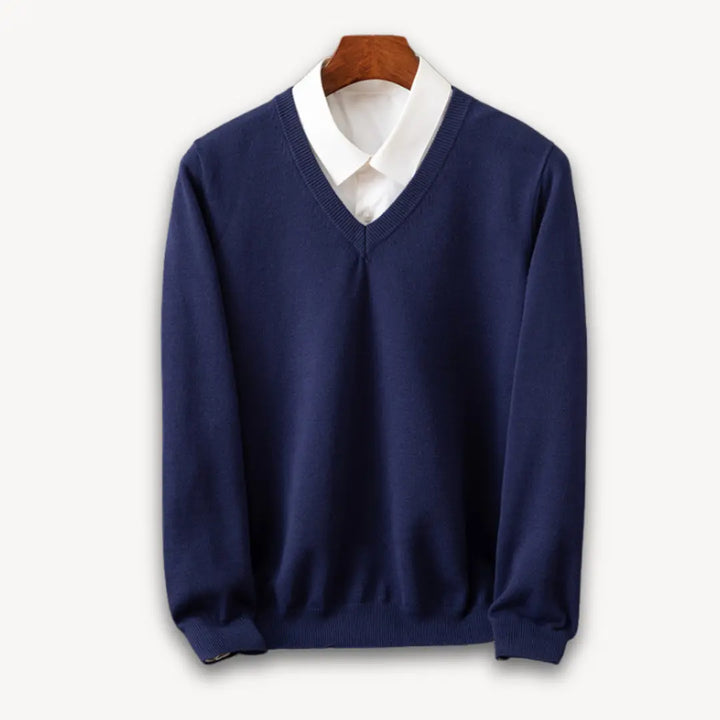 Slim-Fit Men's Sweater with V-Neck – Soft, Lightweight Design for Casual and Formal Wear, Available in Elegant Colors 6