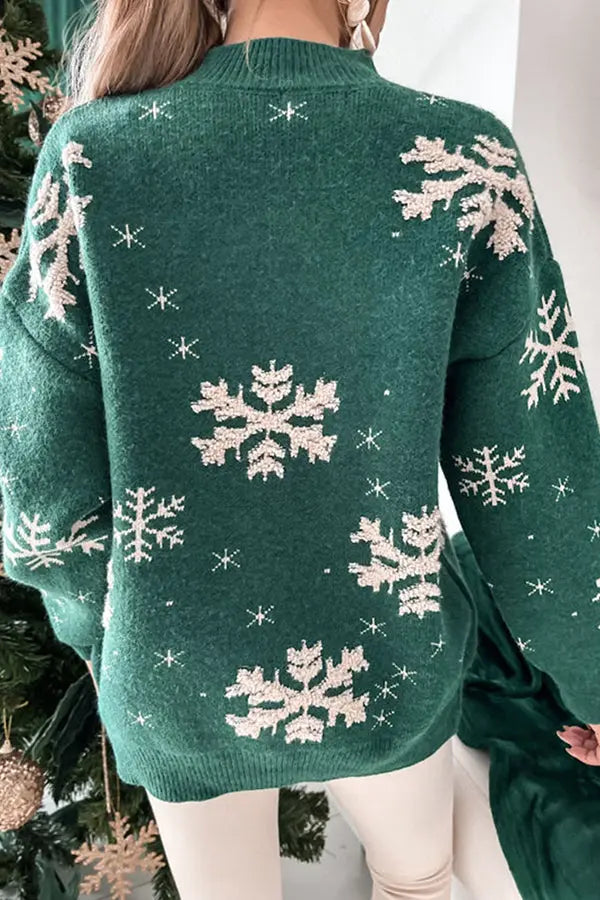 Cozy Turtleneck Knit Sweater – Festive Christmas Print for Holiday Gatherings 2