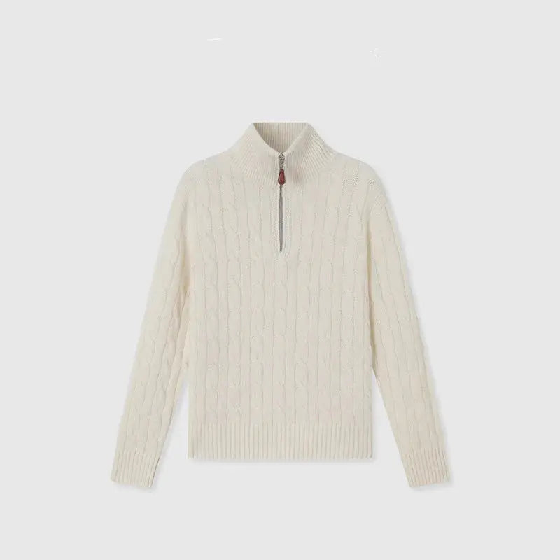 Liora - Luxurious Cashmere Blend Sweater With Polo Collar For Autumn Chic 3