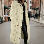 MunaWear - Sweaters - Ova - Stylish Women's Long Casual Sweater With Comfortable Fit For Everyday And Formal Wear - Cream / 5XL