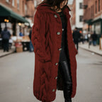 MunaWear - Sweaters - Ova - Stylish Women's Long Casual Sweater With Comfortable Fit For Everyday And Formal Wear - Dark Red / 5XL