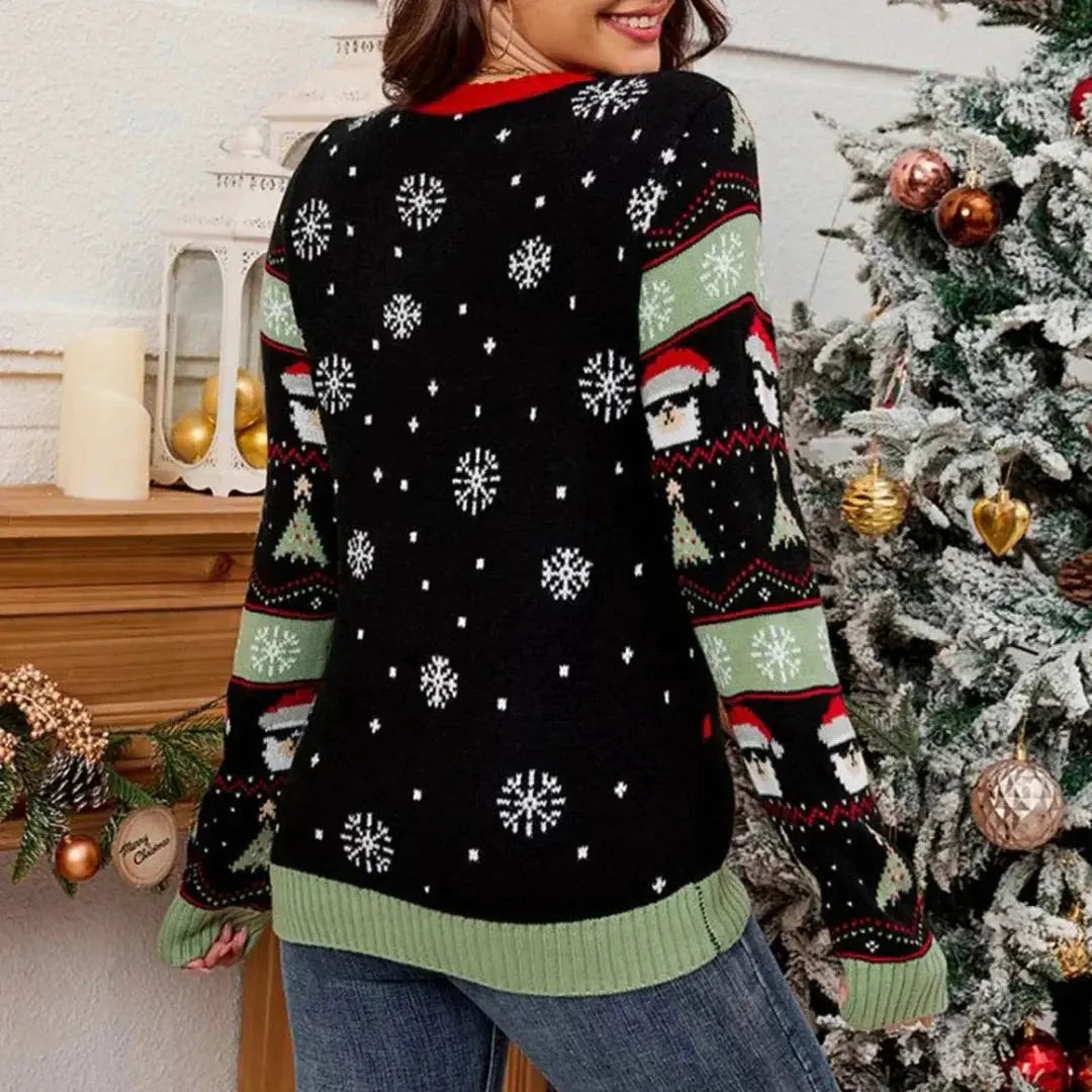 Oversized Women's Christmas Sweater With LED Lights – Perfect for Festive Celebrations 2