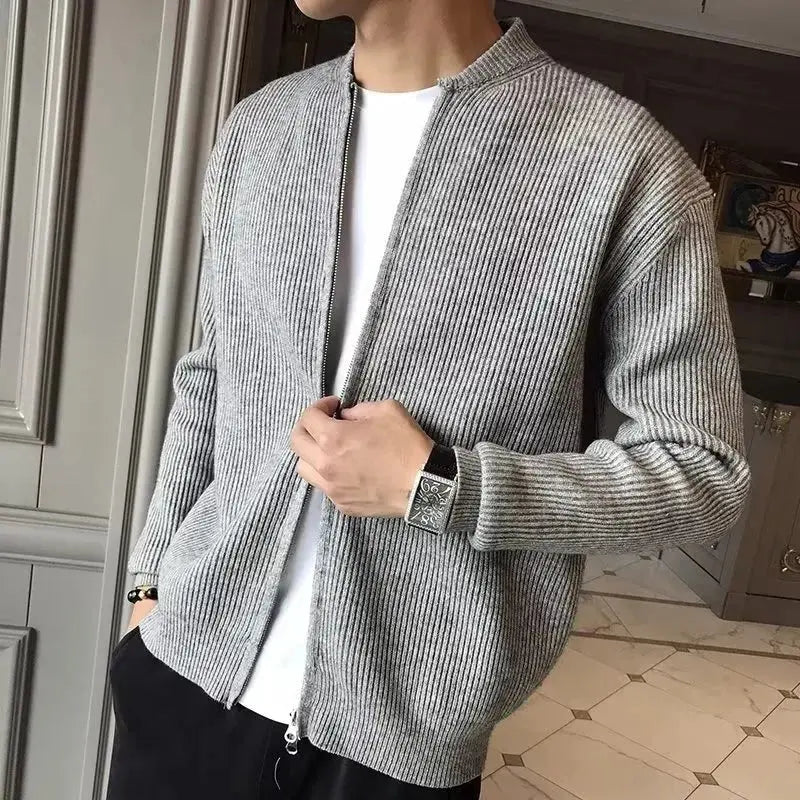 Caden - Comfortable Men's Knitted Sweater Jacket With Slim-Fit Design For Winter Fashion 5