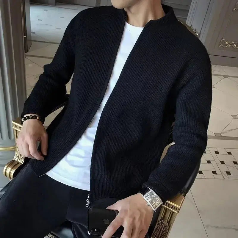 Caden - Comfortable Men's Knitted Sweater Jacket With Slim-Fit Design For Winter Fashion 7