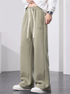 MunaWear - Sweatpants - Ethan - Men's Wide Leg Cotton Sweatpants with Drawstring & Pockets - 