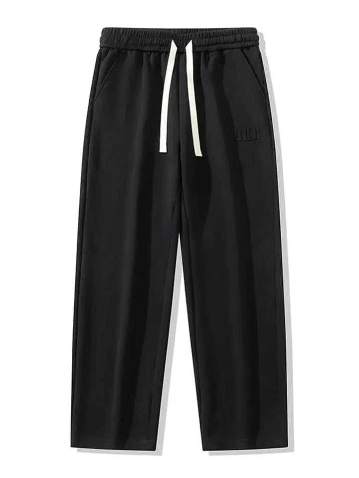 Ethan - Men's Wide Leg Cotton Sweatpants with Drawstring & Pockets, Sizes M-8XL 0
