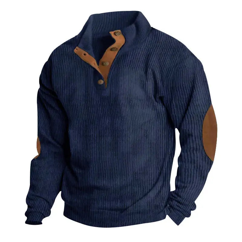 Caden - Comfortable Men's Sweatshirt With Stand Collar For Casual Wear 5