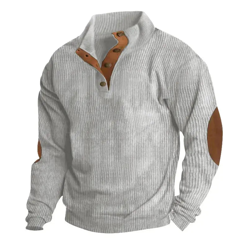 Caden - Comfortable Men's Sweatshirt With Stand Collar For Casual Wear 6