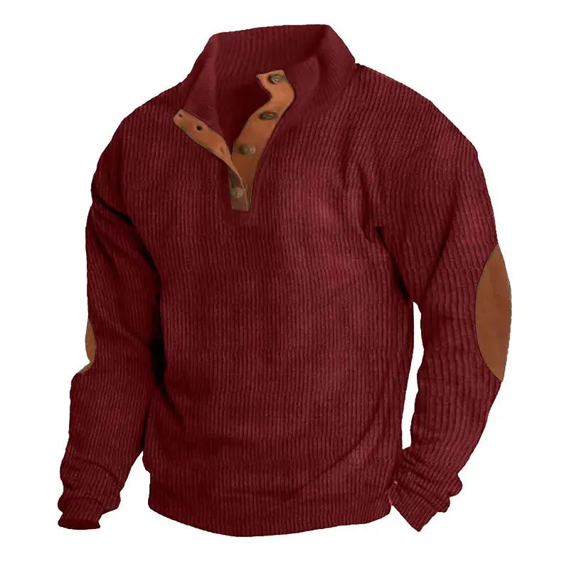 Caden - Comfortable Men's Sweatshirt With Stand Collar For Casual Wear 7