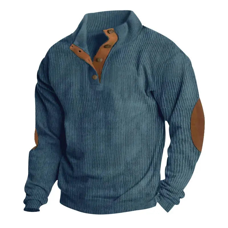 Caden - Comfortable Men's Sweatshirt With Stand Collar For Casual Wear 10