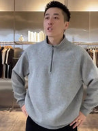 Caden - Versatile Men's Sweatshirt with Stand-Up Collar and Half Zipper for Casual Wear 4