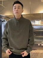 Caden - Versatile Men's Sweatshirt with Stand-Up Collar and Half Zipper for Casual Wear 3