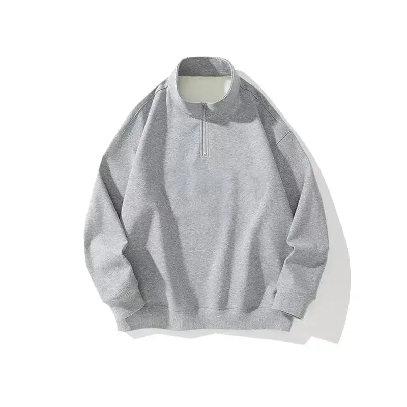 Caden - Vintage Half-Zipper Sweatshirt With Stand Collar For Casual Autumn Wear 4