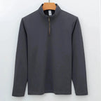 MunaWear  Sweatshirts  Ethan – High Elasticity Half Zip-Up Sweatshirt for Men in Warm Brushed Nylon  Dark-Grey-M-suggestion-57.50-kg-70.00-kg