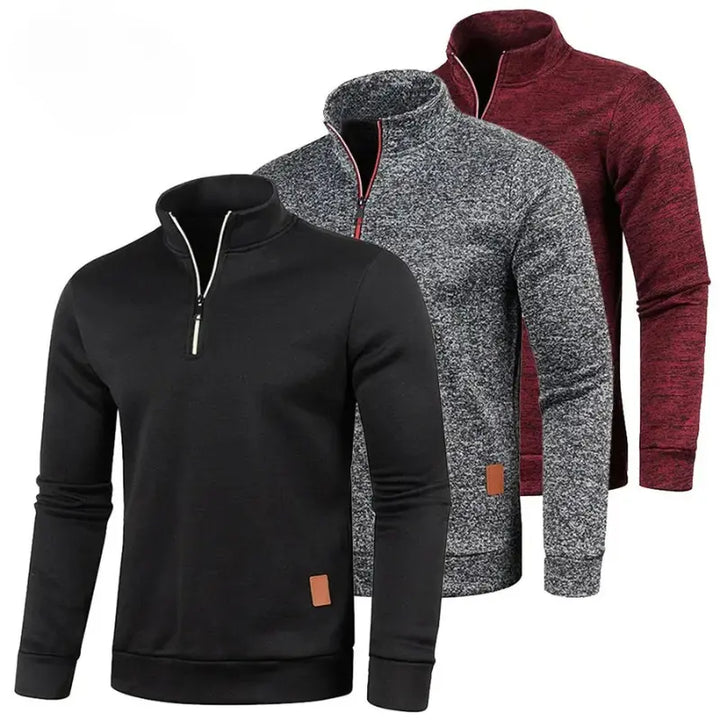 MunaWear - Sweatshirts - Ethan – Thicker Half Zip Sweatshirt for Men, Versatile Pullover Ideal for Spring & Autumn, Size XS-L - 