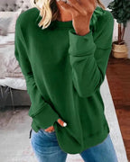 MunaWear - Sweatshirts - Liora - Cozy Women's Sweatshirt With Oversized Fit For Casual Comfort - Green / 4XL