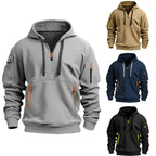 Caden - Unisex Fleece Pullover With Multi Pockets For Casual Outings And Outdoor Adventures 5