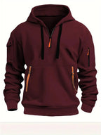 Caden - Unisex Fleece Pullover With Multi Pockets For Casual Outings And Outdoor Adventures 1