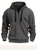 Caden - Unisex Fleece Pullover With Multi Pockets For Casual Outings And Outdoor Adventures 7