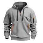 Caden - Unisex Fleece Pullover With Multi Pockets For Casual Outings And Outdoor Adventures 3