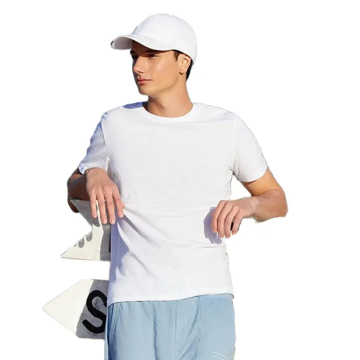 Ethan – Classic Fit Cotton V-Neck T-Shirt for Men with Moisture-Wicking Technology, Size S-XXL 2