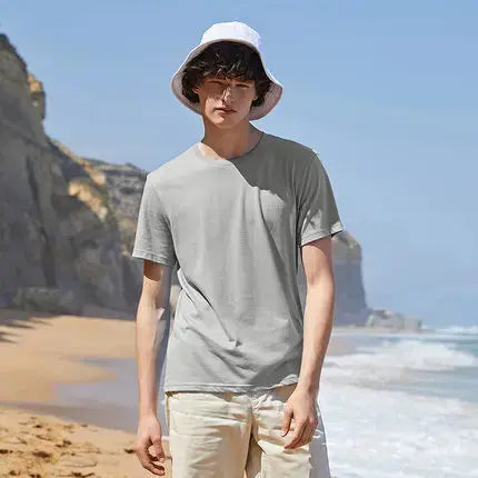 Ethan – Classic Fit Cotton V-Neck T-Shirt for Men with Moisture-Wicking Technology, Size S-XXL 11