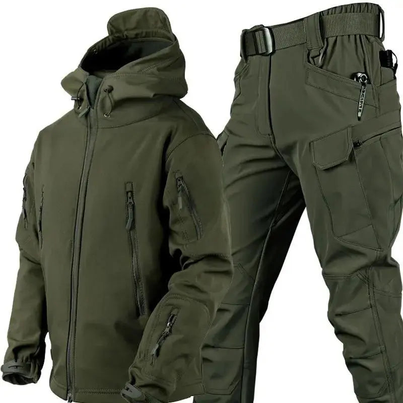 MunaWear - Tactical Jackets - Knox  – Men's Tactical Waterproof Softshell Jacket & Cargo Pants Set - 