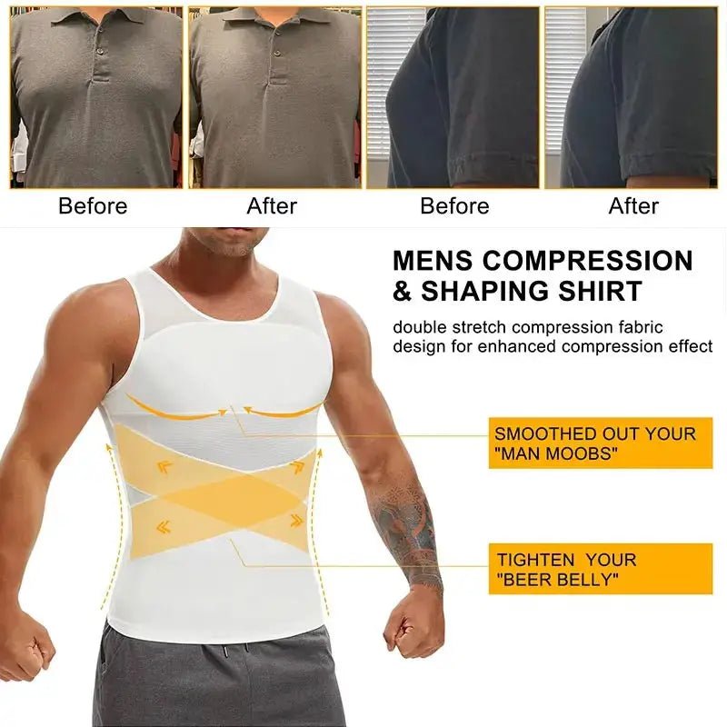 Caden - Breathable Men's Compression Tank Top With Tummy Control For Fitness And Everyday Wear 2