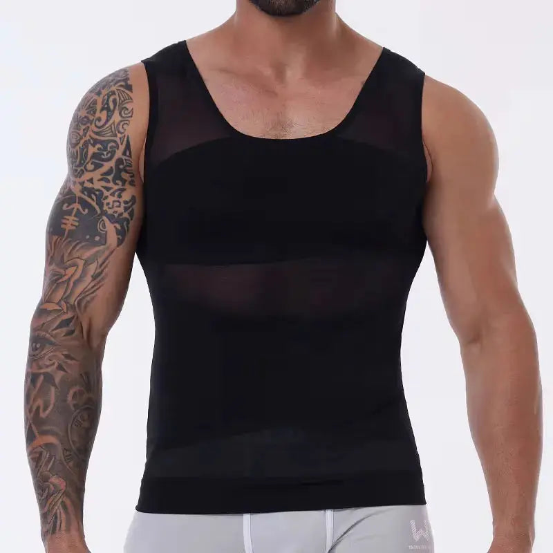 Caden - Breathable Men's Compression Tank Top With Tummy Control For Fitness And Everyday Wear 5