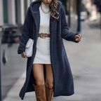 Clova – Cozy Long Teddy Coat With Hood For Casual Outings
