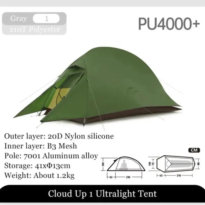 SwiftPeak – Ultralight Double Layer Camping Tent for 2-3 Persons with Durable 20D Nylon and Easy Setup