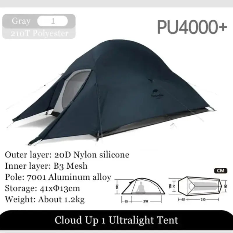 SwiftPeak – Ultralight Double Layer Camping Tent for 2-3 Persons with Durable 20D Nylon and Easy Setup