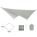 Adrex – Ultralight Waterproof Tarp Tent, Versatile Camping Tarp Shelter & Hammock Rain Fly, Easy Setup- Light Gray