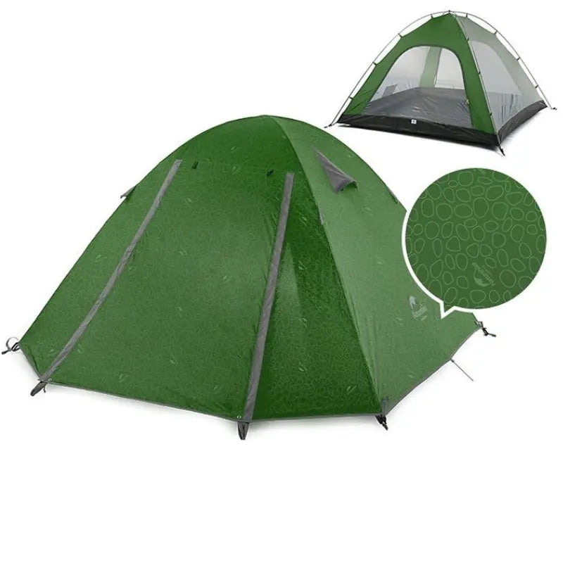 MunaWear - Tents & Hammocks - SwiftPeak – Ultralight Double Layer Camping Tent for 2-3 Persons with Durable 20D Nylon and Easy Setup - Dark Green / 1 Person