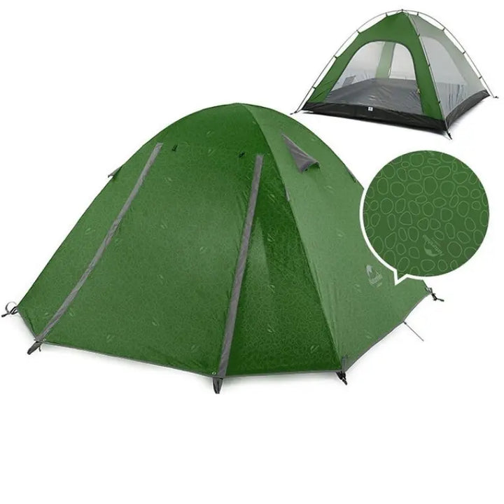 MunaWear - Tents & Hammocks - SwiftPeak – Ultralight Double Layer Camping Tent for 2-3 Persons with Durable 20D Nylon and Easy Setup - Dark Green / 1 Person
