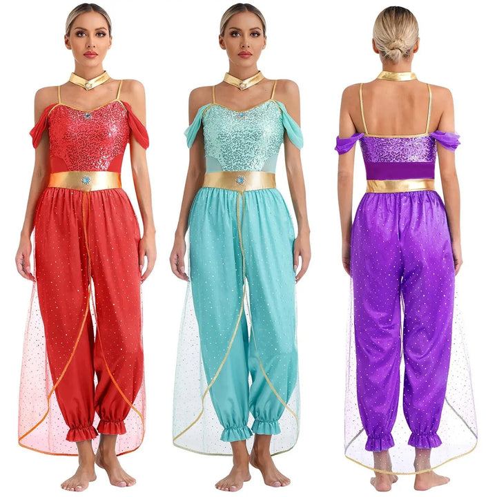 Liora - Elegant Arabian Princess Costume With Sparkling Details For Halloween And Theme Parties 2