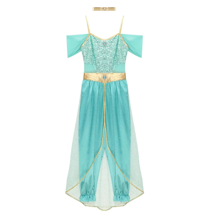 Liora - Elegant Arabian Princess Costume With Sparkling Details For Halloween And Theme Parties 5