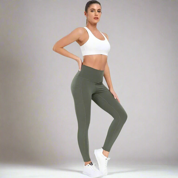 MunaWear  Tights & Leggings  Luna - Women's High Waist Yoga Legging 7/8 Length with Pockets