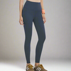 MunaWear  Tights & Leggings  Luna - Women's High Waist Yoga Legging 7/8 Length with Pockets  Blue-2XL