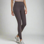 MunaWear  Tights & Leggings  Luna - Women's High Waist Yoga Legging 7/8 Length with Pockets  Gray-2XL