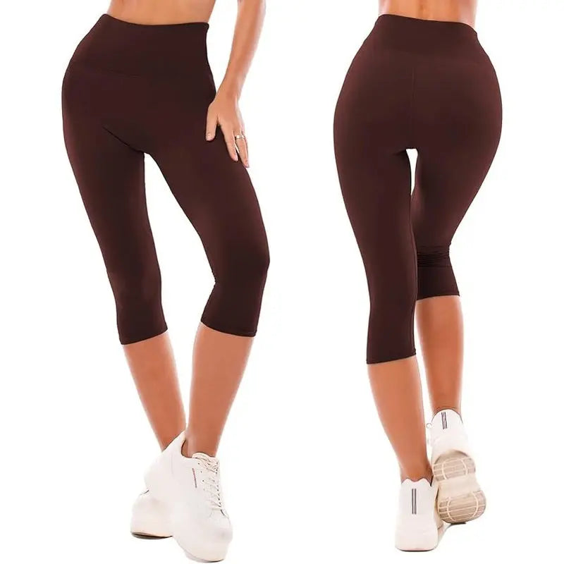 MunaWear  Tights & Leggings  Zenith - High Waist Women's Leggings for Yoga and Fitness  Dark-Brown-XXXL