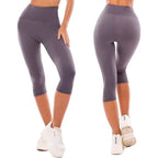 MunaWear  Tights & Leggings  Zenith - High Waist Women's Leggings for Yoga and Fitness  Gray-XXXL