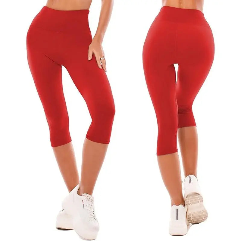 MunaWear  Tights & Leggings  Zenith - High Waist Women's Leggings for Yoga and Fitness  Red-XXXL