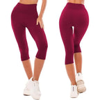 MunaWear  Tights & Leggings  Zenith - High Waist Women's Leggings for Yoga and Fitness  Wine-Red-XXXL