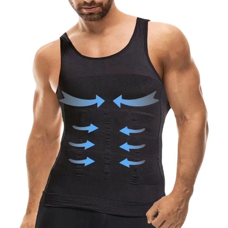 Brent – Slimming Body Shaper Vest for Men with Back Support & Compression Fit
