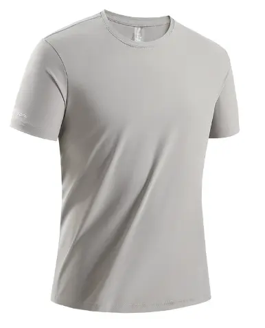 MunaWear - Tops & T-Shirts - Ethan – Ultra-Light Quick-Drying Men's T-Shirt Set for Fitness & Gym - Light Gray (7pcs) / 5XL