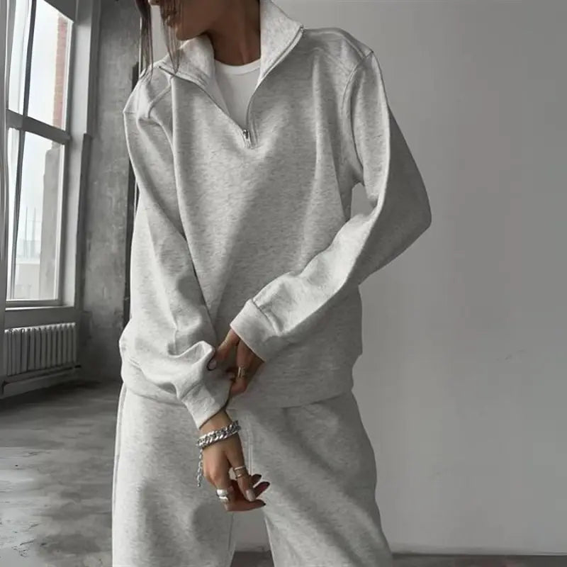 MunaWear - Tracksuits - Brielle – Stylish Women's Tracksuit Set in Pink & Yellow, Relaxed Oversized Fit - 